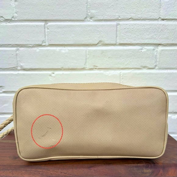 VTG Authentic Bottega Veneta Marco Polo Textured Leather Shoulder Bag, Cream EUC - Picture 12 of 16